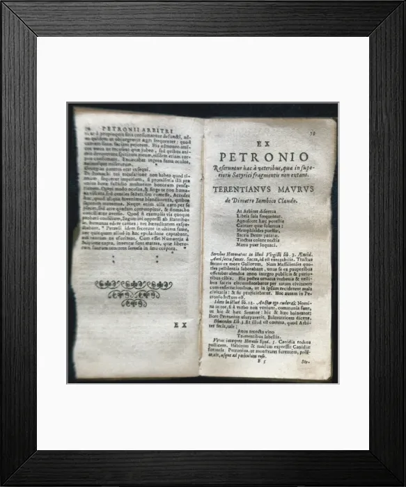 Framed Print : PETRONIUS Arbiter, Gaius (1st century). Latin Framed Print : PETRONIUS Arbiter, Gaius (1st century). Latin