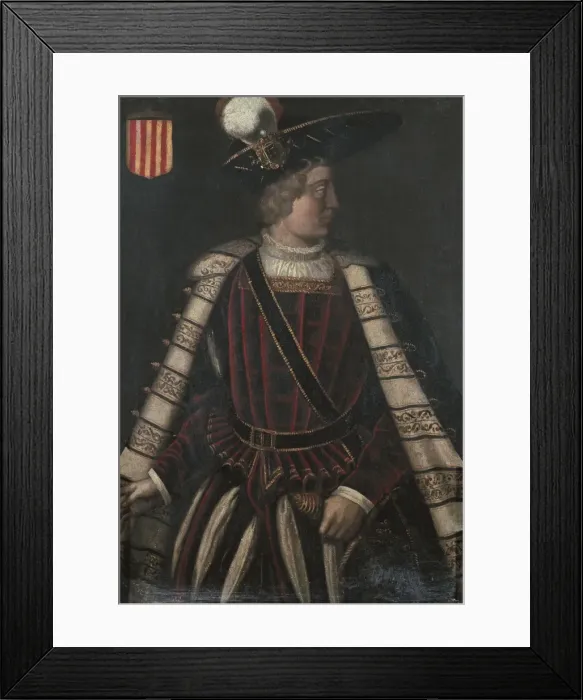 Framed Print : Renaissance art. Oil on canvas. SPAIN. Barcelona Framed Print : Renaissance art. Oil on canvas. SPAIN. Barcelona