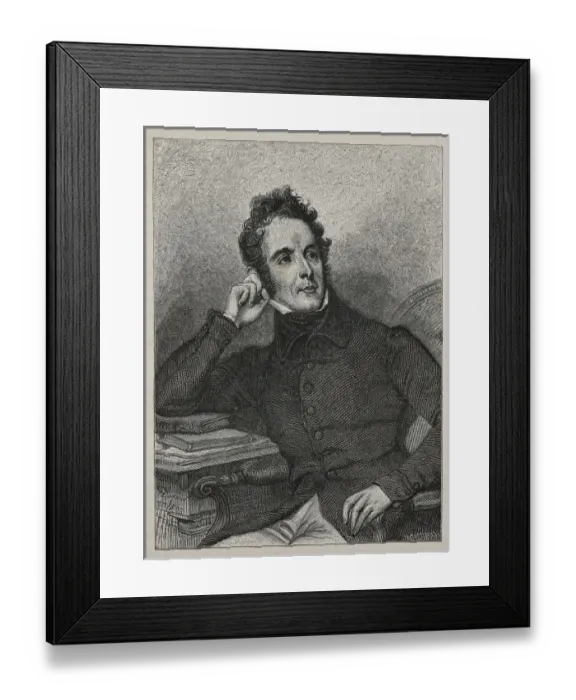 Framed Print : LAMARTINE, Alphonse de (1790-1869). French politician Framed Print : LAMARTINE, Alphonse de (1790-1869). French politician
