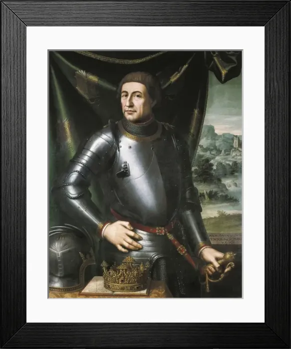Framed Print : JUANES, Juan de (1523-1579). Alfonso V the Magnanimous Framed Print : JUANES, Juan de (1523-1579). Alfonso V the Magnanimous