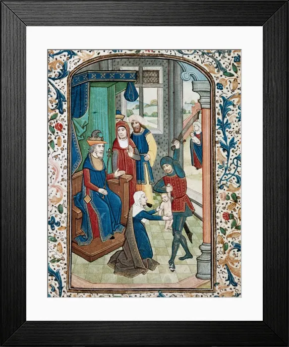 Framed Print : SOLOMON ( -931 BC). King of the Jews from 970