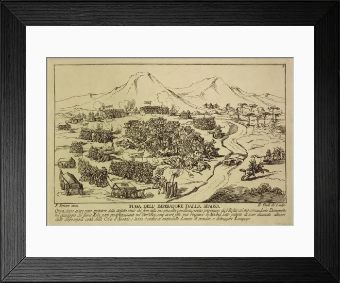 Framed Print : Spain (1808-1814). Peninsular War. Napoleon flees Framed Print : Spain (1808-1814). Peninsular War. Napoleon flees
