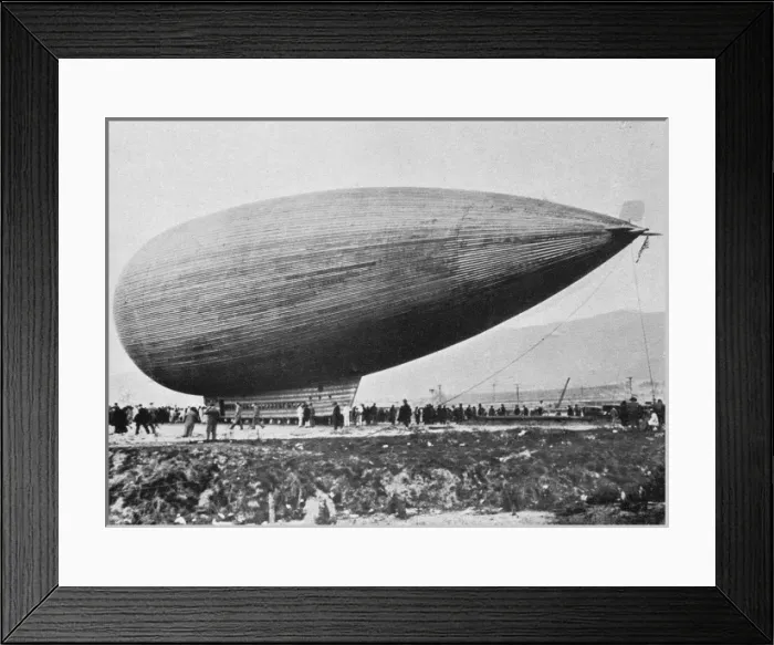 Framed Print : Metal-clad airship (non-rigid). Slate Aircraft Framed Print : Metal-clad airship (non-rigid). Slate Aircraft