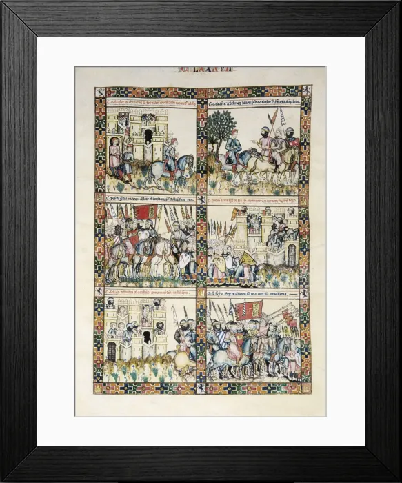 Framed Print : Alfonso X, called The Wise (1221-1284). Cantigas Framed Print : Alfonso X, called The Wise (1221-1284). Cantigas