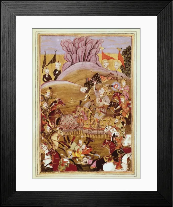 Framed Print : Shahnameh. The Book of Kings. 16th c. The combat Framed Print : Shahnameh. The Book of Kings. 16th c. The combat