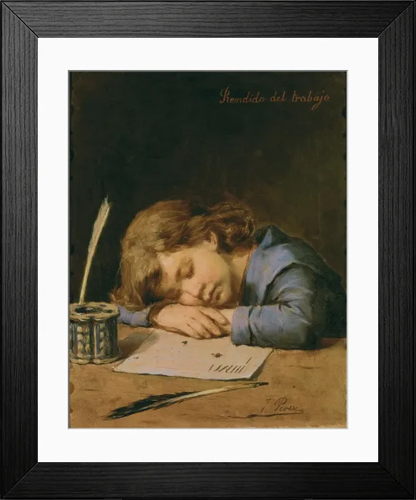 Framed Print : PEREZ SIGUIMBOSCUM, Jos頨19th century). Rendido Framed Print : PEREZ SIGUIMBOSCUM, Jos頨19th century). Rendido