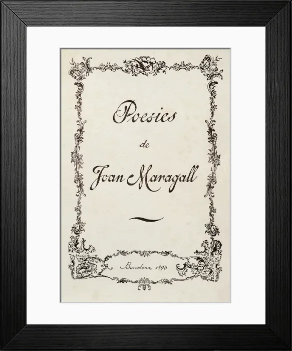 Framed Print : MARAGALL i GORINA, Joan (1860-1911). Spanish Framed Print : MARAGALL i GORINA, Joan (1860-1911). Spanish