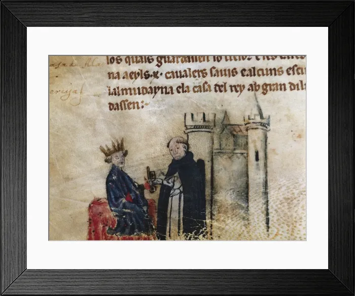 Framed Print : Spain. Crown of Aragon. 13th c. Chronicle of Framed Print : Spain. Crown of Aragon. 13th c. Chronicle of