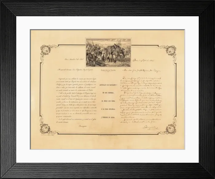 Framed Print : Spain. Peninsular War (1808-1814). Letter of Framed Print : Spain. Peninsular War (1808-1814). Letter of