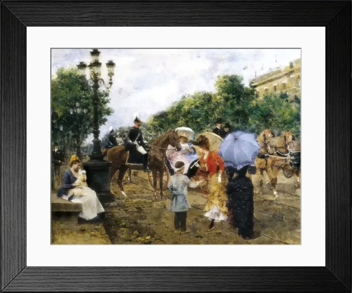 Framed Print : MIRALLES I GALAUP, Francesc (1848-1901). Paseo Framed Print : MIRALLES I GALAUP, Francesc (1848-1901). Paseo