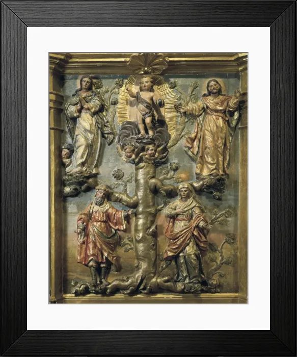 Framed Print : SIERRA, Pedro de (1702-1760). Altarpiece of Framed Print : SIERRA, Pedro de (1702-1760). Altarpiece of