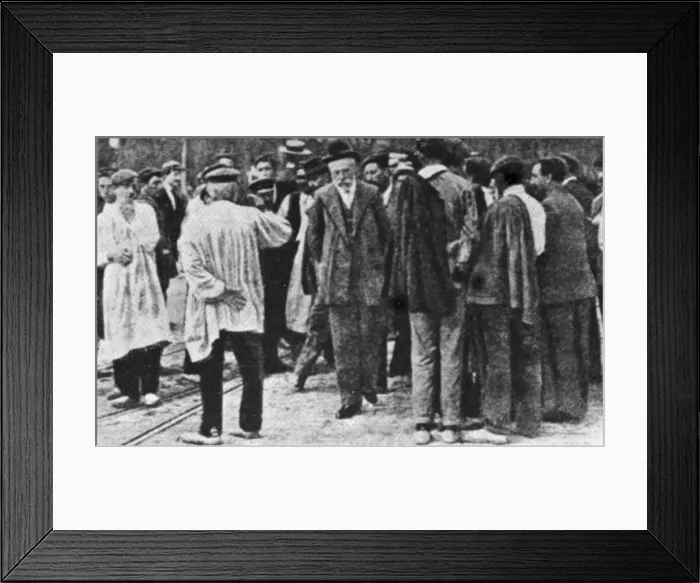 Framed Print : Spain (1911). Strike in Vizcaya. Pablo Iglesias Framed Print : Spain (1911). Strike in Vizcaya. Pablo Iglesias