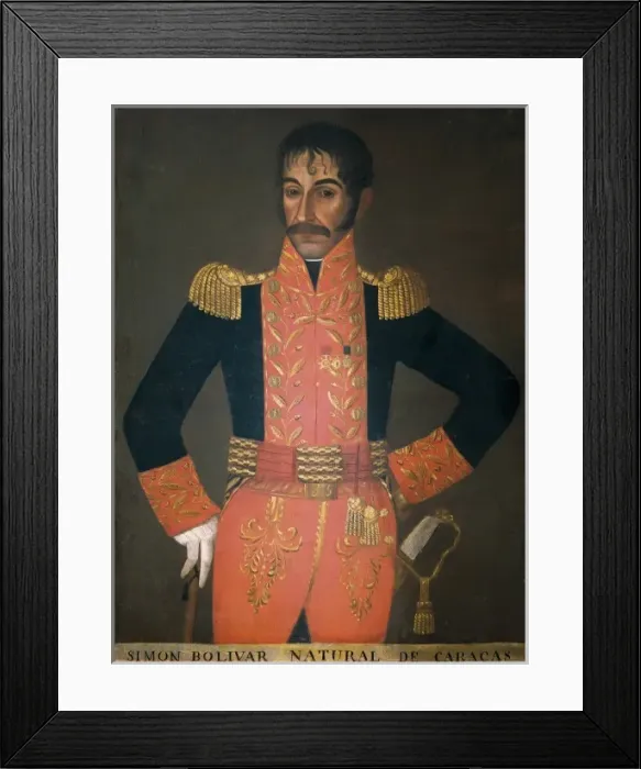 Framed Print : BOLIVAR, Sim1783-1830). Venezuelan military Framed Print : BOLIVAR, Sim1783-1830). Venezuelan military