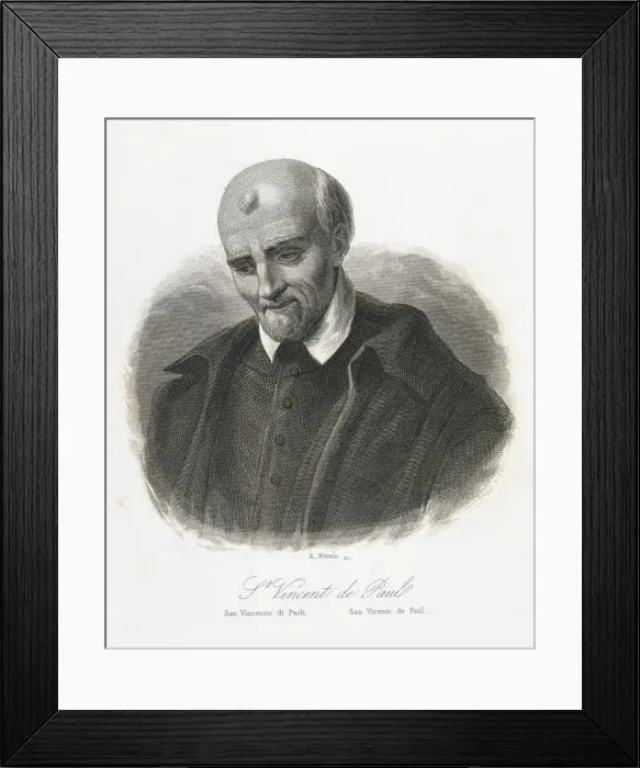 Framed Print : Vincent De Paul, Saint (1581-1660). Illustration Framed Print : Vincent De Paul, Saint (1581-1660). Illustration