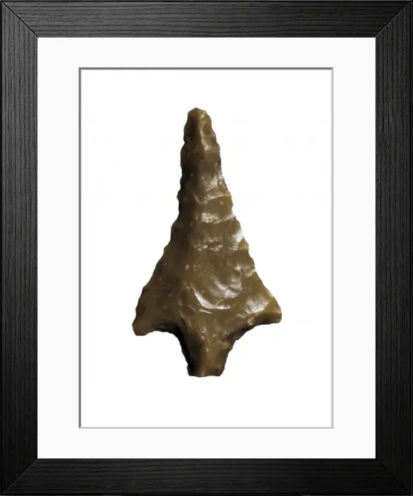 Framed Print : Arrow tip. Upper Paleolithic. Solutrean. SPAIN Framed Print : Arrow tip. Upper Paleolithic. Solutrean. SPAIN