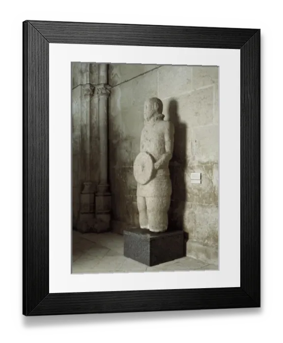Framed Print : Galician warrior. 3rd-1st c. BC. Iron Age. Sculpture Framed Print : Galician warrior. 3rd-1st c. BC. Iron Age. Sculpture