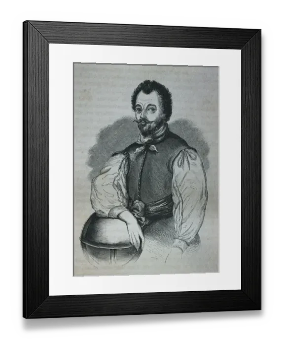 Framed Print : Drake, Sir Francis (1540-1596). English sailor Framed Print : Drake, Sir Francis (1540-1596). English sailor
