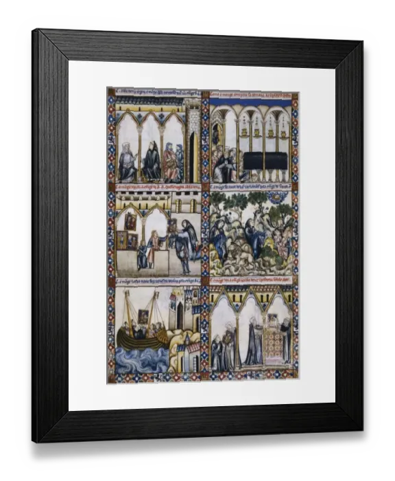 Framed Print : Alfonso X, called The Wise (1221-1284). Cantigas Framed Print : Alfonso X, called The Wise (1221-1284). Cantigas