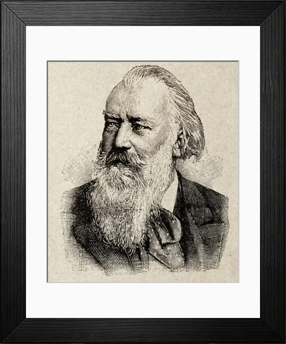 Framed Print : BRAHMS, Johannes (1833-1897). Geman Romantic Framed Print : BRAHMS, Johannes (1833-1897). Geman Romantic