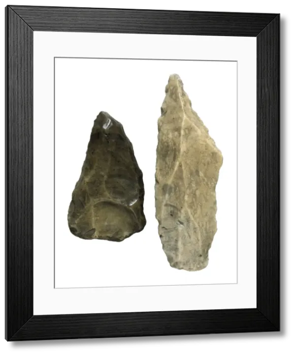 Framed Print : Axes. Middle Paleolithic. SPAIN. Barcelona. Archaeology Framed Print : Axes. Middle Paleolithic. SPAIN. Barcelona. Archaeology