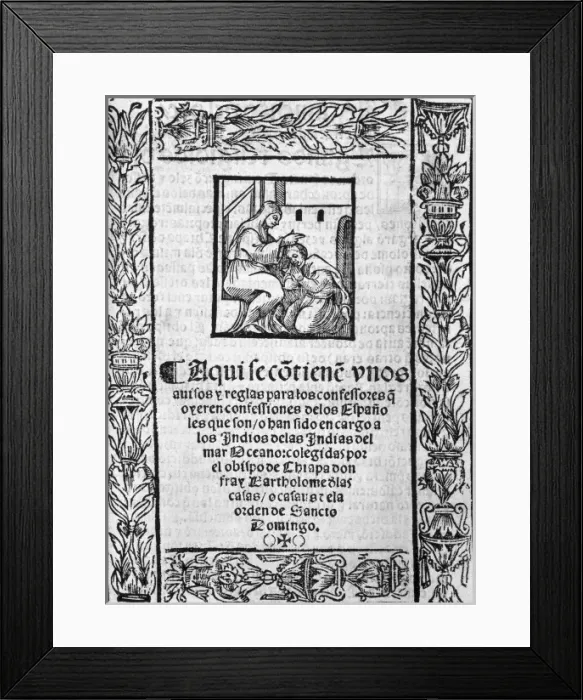 Framed Print : LAS CASAS, Fray Bartolome (1474-1566). Spanish Framed Print : LAS CASAS, Fray Bartolome (1474-1566). Spanish