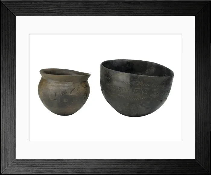 Framed Print : Vase and bowl (4th c. BC) of the Vettones. Celtic Framed Print : Vase and bowl (4th c. BC) of the Vettones. Celtic