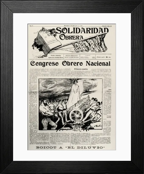 Framed Print : Spain (1910). Solidaridad Obrera, publication Framed Print : Spain (1910). Solidaridad Obrera, publication