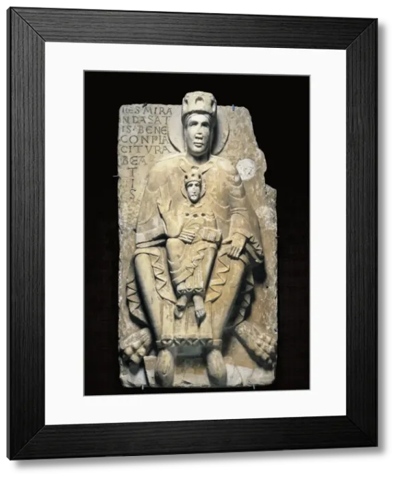 Framed Print : The Virgin and Child. Castilian school. 12th Framed Print : The Virgin and Child. Castilian school. 12th
