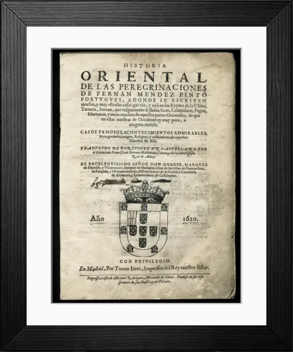 Framed Print : MENDES PINTO, Fernando (1510-1583). Portuguese Framed Print : MENDES PINTO, Fernando (1510-1583). Portuguese
