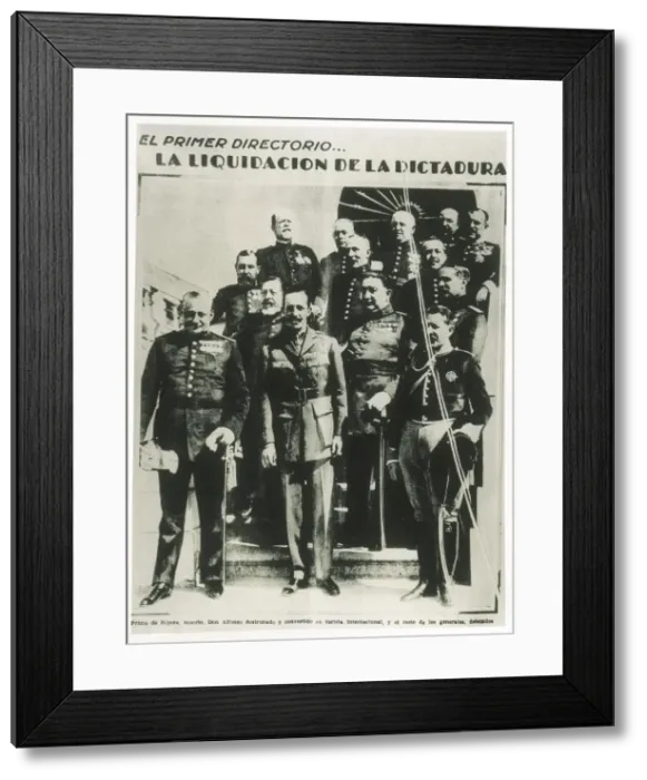 Framed Print : Spain (1925). Primo de Riveras Dictatorship Framed Print : Spain (1925). Primo de Riveras Dictatorship