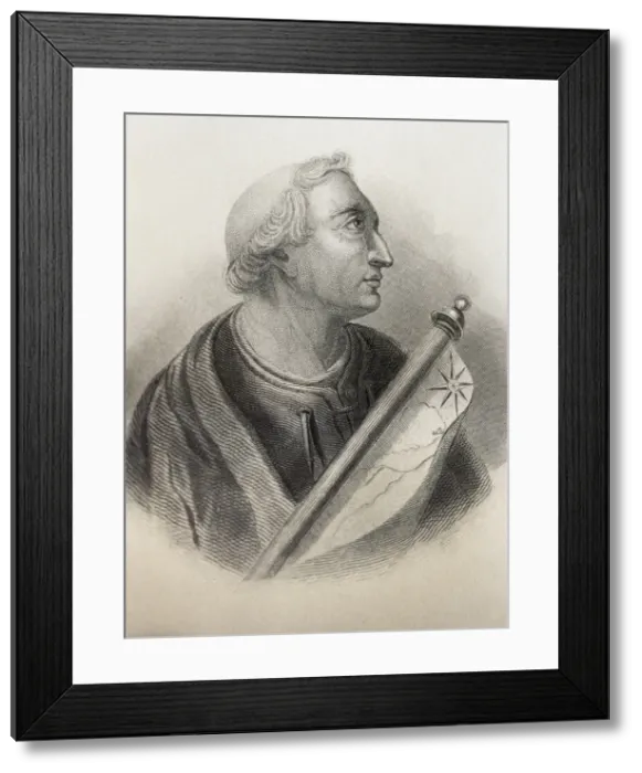 Framed Print : VESPUCCI, Amerigo (1454-1512). Engraving Framed Print : VESPUCCI, Amerigo (1454-1512). Engraving