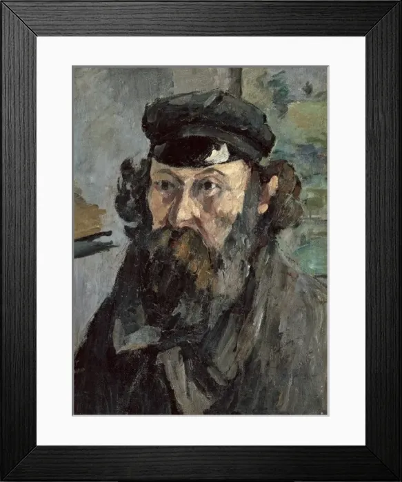 Framed Print : CEZANNE, Paul (1839-1906). Self-portrait in a Framed Print : CEZANNE, Paul (1839-1906). Self-portrait in a