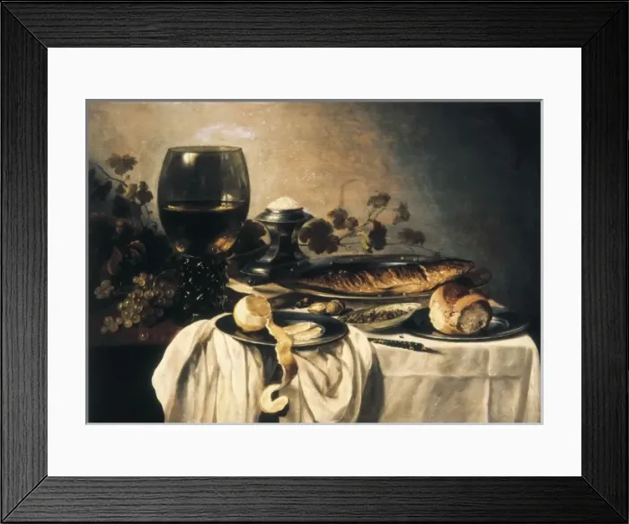 Framed Print : CLAESZ, Pieter (1597-1661). Breakfast. 1646 Framed Print : CLAESZ, Pieter (1597-1661). Breakfast. 1646