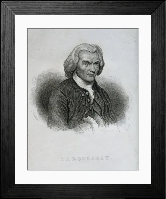 Framed Print : Rousseau, Jean-Jacques (1712-1778). Writer Framed Print : Rousseau, Jean-Jacques (1712-1778). Writer