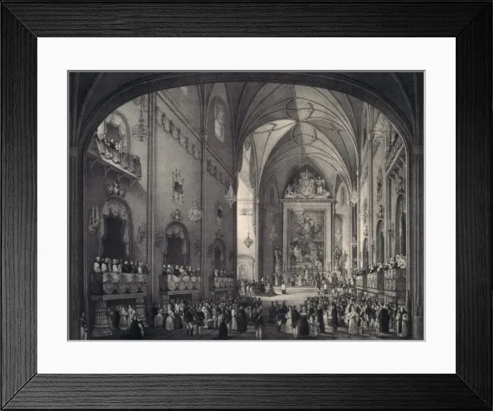 Framed Print : Spain (1832). Madrid. Church of the Royal Monastery Framed Print : Spain (1832). Madrid. Church of the Royal Monastery