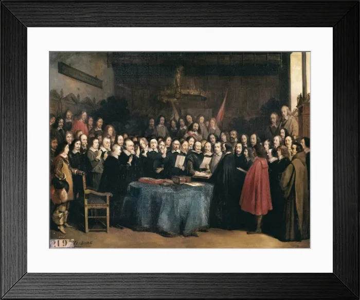 Framed Print : JACQUAND, Claude (1840-1878). Congress of Munster Framed Print : JACQUAND, Claude (1840-1878). Congress of Munster