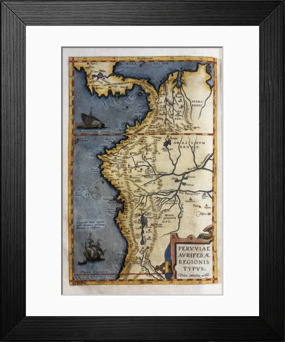 Framed Print : ORTELIUS, Abraham (1527-1598). Theatrum Orbis Framed Print : ORTELIUS, Abraham (1527-1598). Theatrum Orbis
