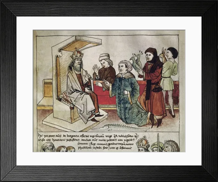 Framed Print : Holy Roman Empire. Sigismund I receiving Framed Print : Holy Roman Empire. Sigismund I receiving