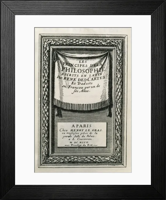 Framed Print : DESCARTES, Ren頨1596-1650). French rationalist Framed Print : DESCARTES, Ren頨1596-1650). French rationalist
