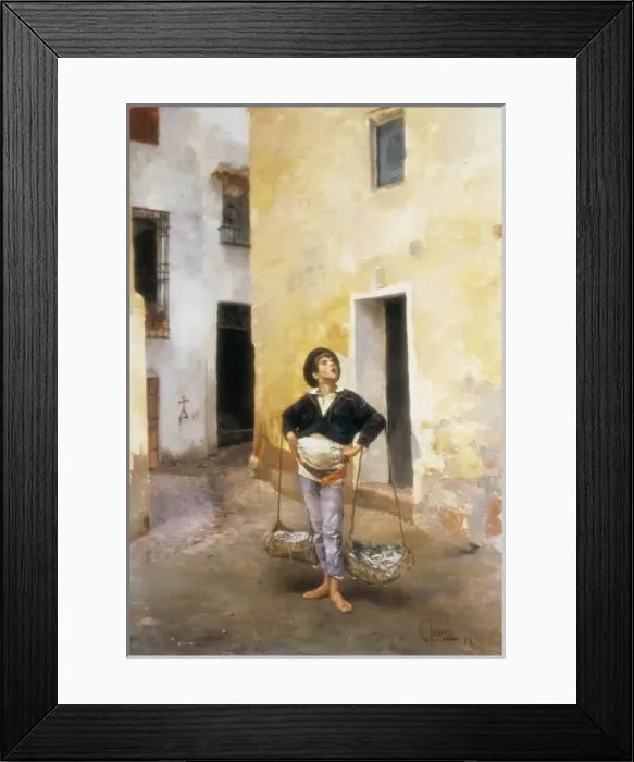 Framed Print : TALAVERA, Leoncio (1853-1878). The Cenachero Framed Print : TALAVERA, Leoncio (1853-1878). The Cenachero