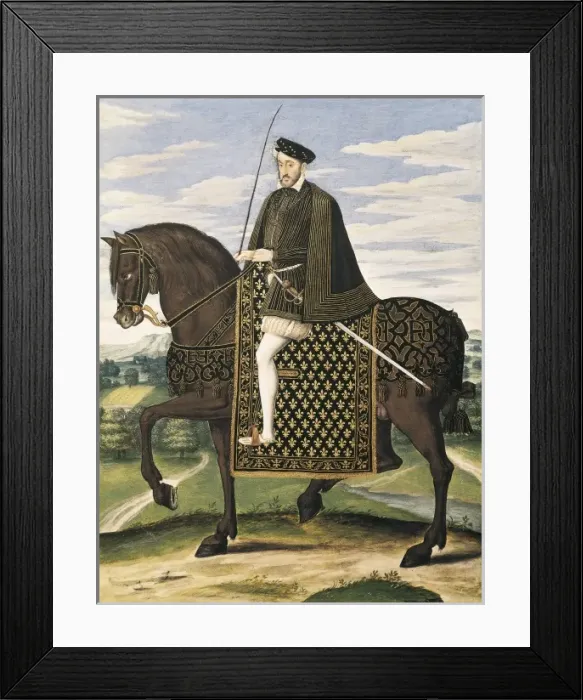 Framed Print : Equestrian Portrait of Henry II, King of France Framed Print : Equestrian Portrait of Henry II, King of France