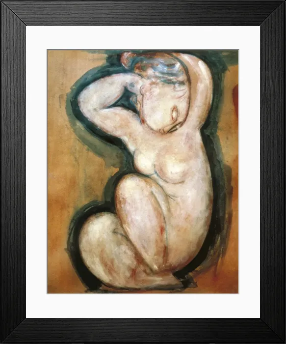 Framed Print : MODIGLIANI, Amedeo (1884-1920). Caryatid. 1913-1914 Framed Print : MODIGLIANI, Amedeo (1884-1920). Caryatid. 1913-1914