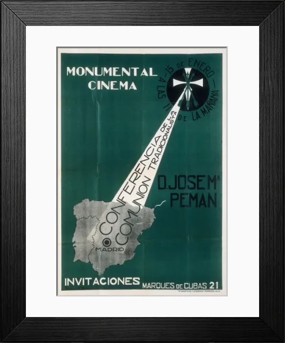 Framed Print : Spain. Second Republic (1936). Poster of a conference Framed Print : Spain. Second Republic (1936). Poster of a conference