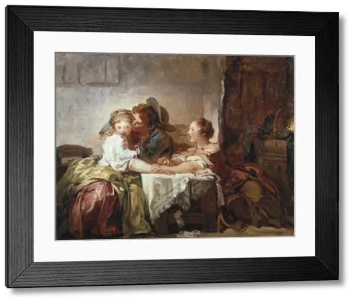 Framed Print : FRAGONARD, Jean Honor頨1732-1806). Captured Framed Print : FRAGONARD, Jean Honor頨1732-1806). Captured