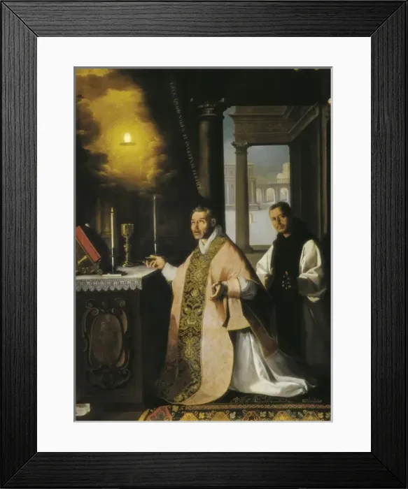 Framed Print : ZURBARAN, Francisco de (1598-1664). The Mass Framed Print : ZURBARAN, Francisco de (1598-1664). The Mass