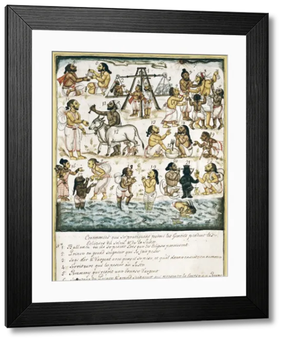 Framed Print : Book of the Moghul. Ms. 8300. 17th c. Hindu sacred Framed Print : Book of the Moghul. Ms. 8300. 17th c. Hindu sacred
