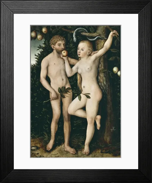 Framed Print : Cranach, Lucas, the Elder (1472-1553). Adam Framed Print : Cranach, Lucas, the Elder (1472-1553). Adam