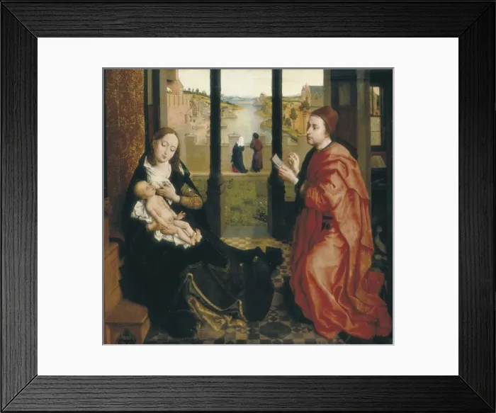 Framed Print : WEYDEN, Rogier van der (1400-1464). St Luke Framed Print : WEYDEN, Rogier van der (1400-1464). St Luke