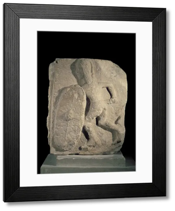 Framed Print : Warrior of Osuna. 3rd-2nd c. BC. Warrior with Framed Print : Warrior of Osuna. 3rd-2nd c. BC. Warrior with