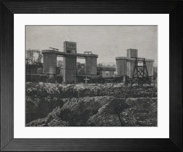 Framed Print : Spain (1883). Biscay. Mining industry. Iron factory Framed Print : Spain (1883). Biscay. Mining industry. Iron factory